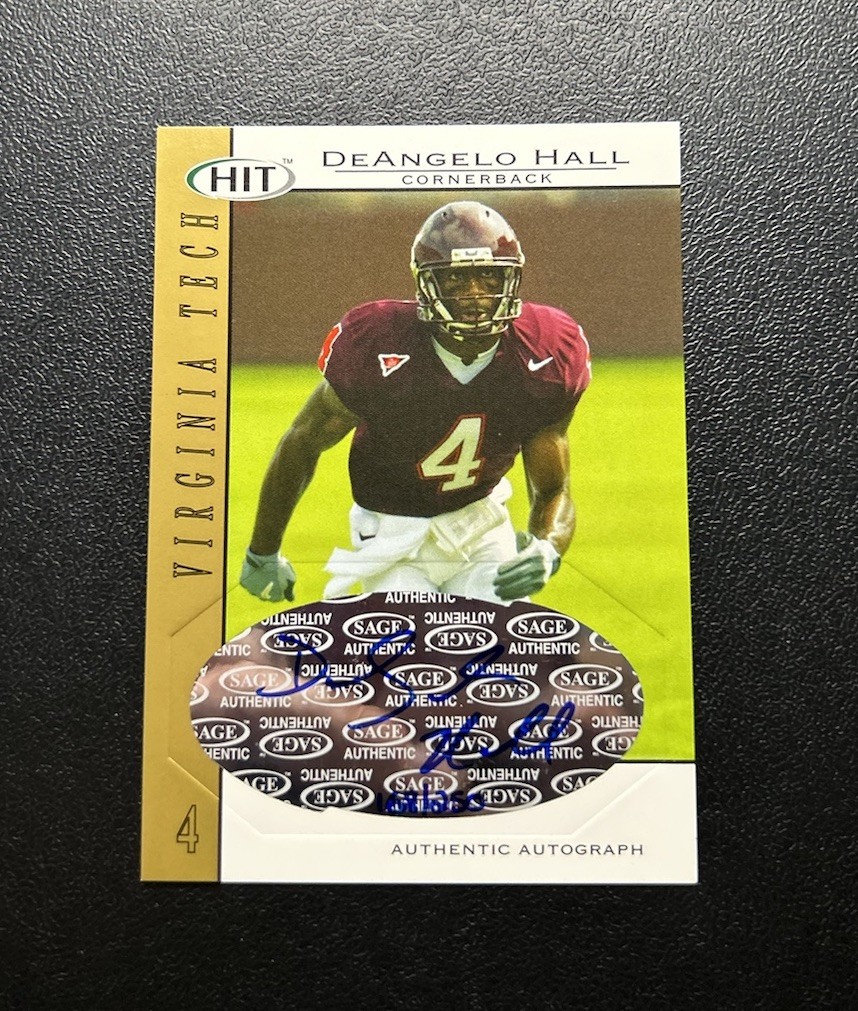 DeAngelo Hall SA-GE Hit Autographs #A40 Gold
