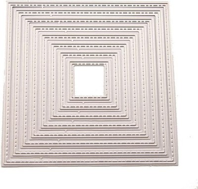 8Pcs/Set Diffrent Size Stiched Nesting Square Dies Square Frame Cutting Dies for