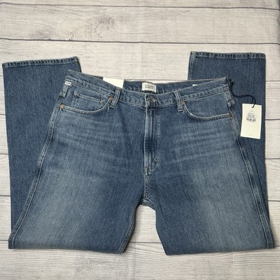 COH Citizens Of Humanity 34 Womens Jeans Daphne High Rise Stove Pipe Blue NWT