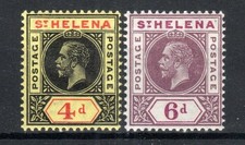 Saint Helena 1913 Sceau King George V Lot SG 85-86 Neuf MNH
