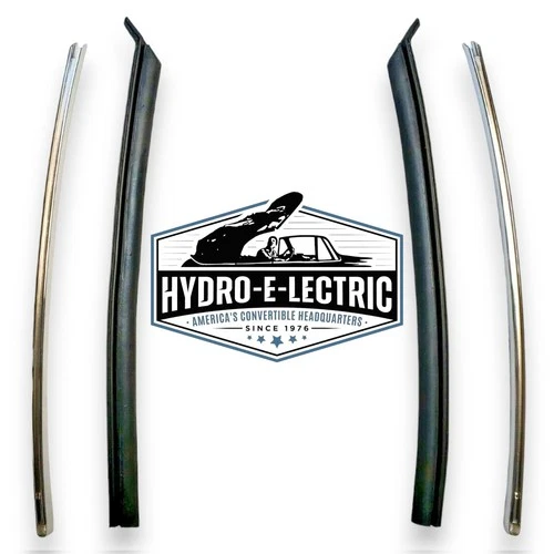 Quarter Window Seal with Chrome Sash Retainer- Set- 1971-1975 Chevrolet 2-Door