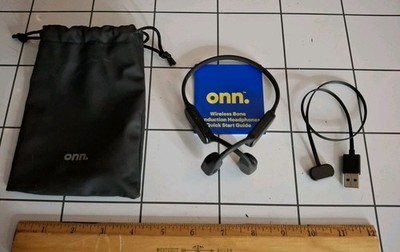 Bone Conduction Headphones – Wireless w/ Storage Pouch, Black