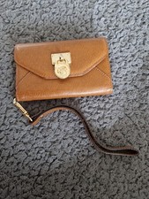 Michael Kors brown phone/card holder wristlet