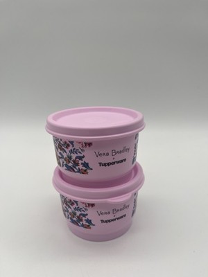 Vera Bradley x Tupperware Pink Mini Containers Set of 2 New