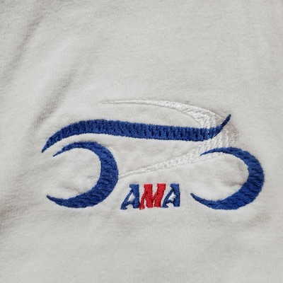Vintage American Motorcycle Association Embroidered Shirt AMA Henley 2XL