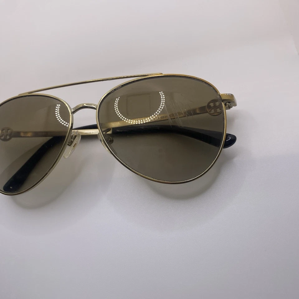 Tory Burch Sunglasses FRAME ONLY TY6074 Aviator 58-13-140 Gold Black 818 - Изображение 3 из 4
