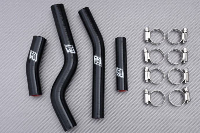 Durites de refroidissement de radiateur premium en silicone noir pour Yamaha WR 450F