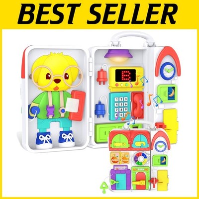 Bilingual Montessori Busy Board Toy for Toddler Development - Fun & Learning