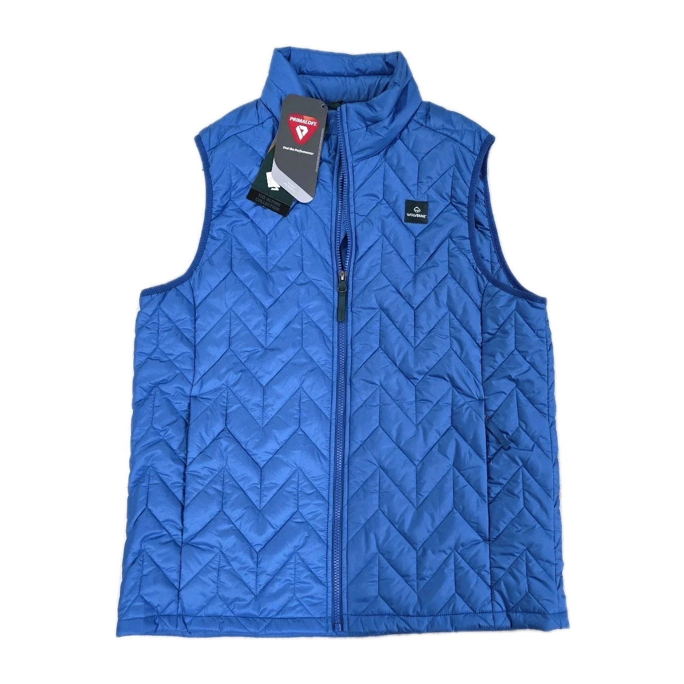 NWT Mens Size M Wolverine Blue Alpine Insulated Quilted Sleeveless Vest NEW