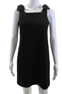 #ad #ad Aqua Women Shift Dress Black Square Neck Sleeveless Mini Size S $40.52