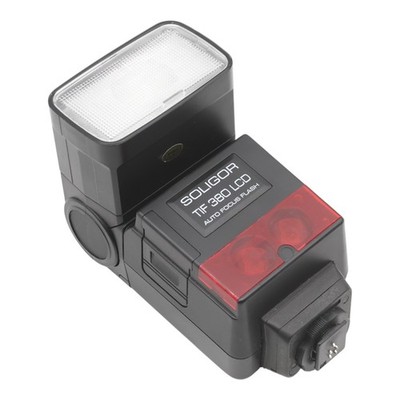 Soligor TIF 380 TIF380 LCD AF Flash Blitzgerät Blitz für Canon EOS analog