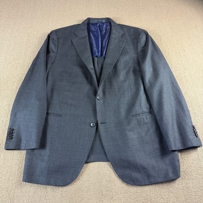 Suitsupply X E.Thomas Wool Silk Linen Blend Sport Coat Blazer Gray Size 48R