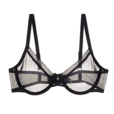 Transparent Bra Full See-through Sexy Underwear Ultra-thin Wire-free Mesh Bra