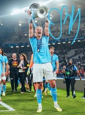 A3 A4 Framed Photo Signed Erling Haaland Manchester City Champions League (1)