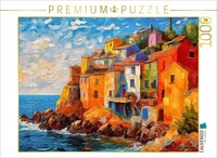Calvendo Puzzle Village On A Rocky Mediterranean Coast | 1000 Pieces, Finished S