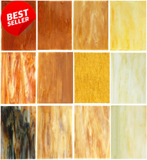 Amber Stained Glass Sheets 4x6 Opal Art Tiffany Variety Pack 10pcs - US