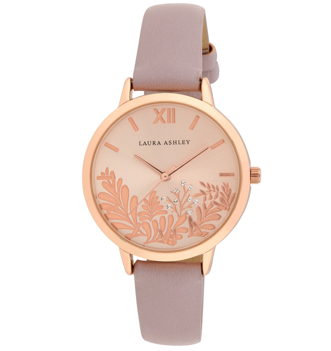 Laura Ashley Women's 35mm Owain Diamond Dial Strap Watch (LA2082