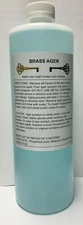 32 Ounce BRASS AGER Darkening Solution antique vintage old metal patina rustic 