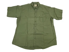 RedHead Mens Olive Green Short Sleeve Button Up Casual Shirt 2XL