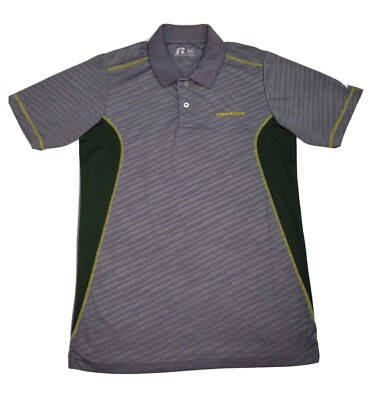 Oregon Ducks Polo Men's Medium Gray Green Short Sleeve