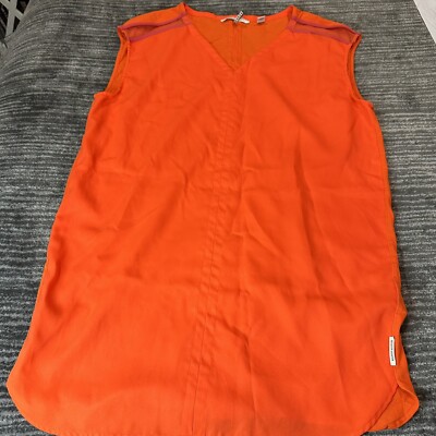 Scotch & Soda Dress Womens 4 Mini Shift Orange Maison Scotch Sleeveless Boho