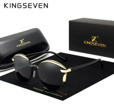  KINGSEVEN Gafas de Sol para Mujer Polarizadas, Moda Cat-eye de Lujo UV 400