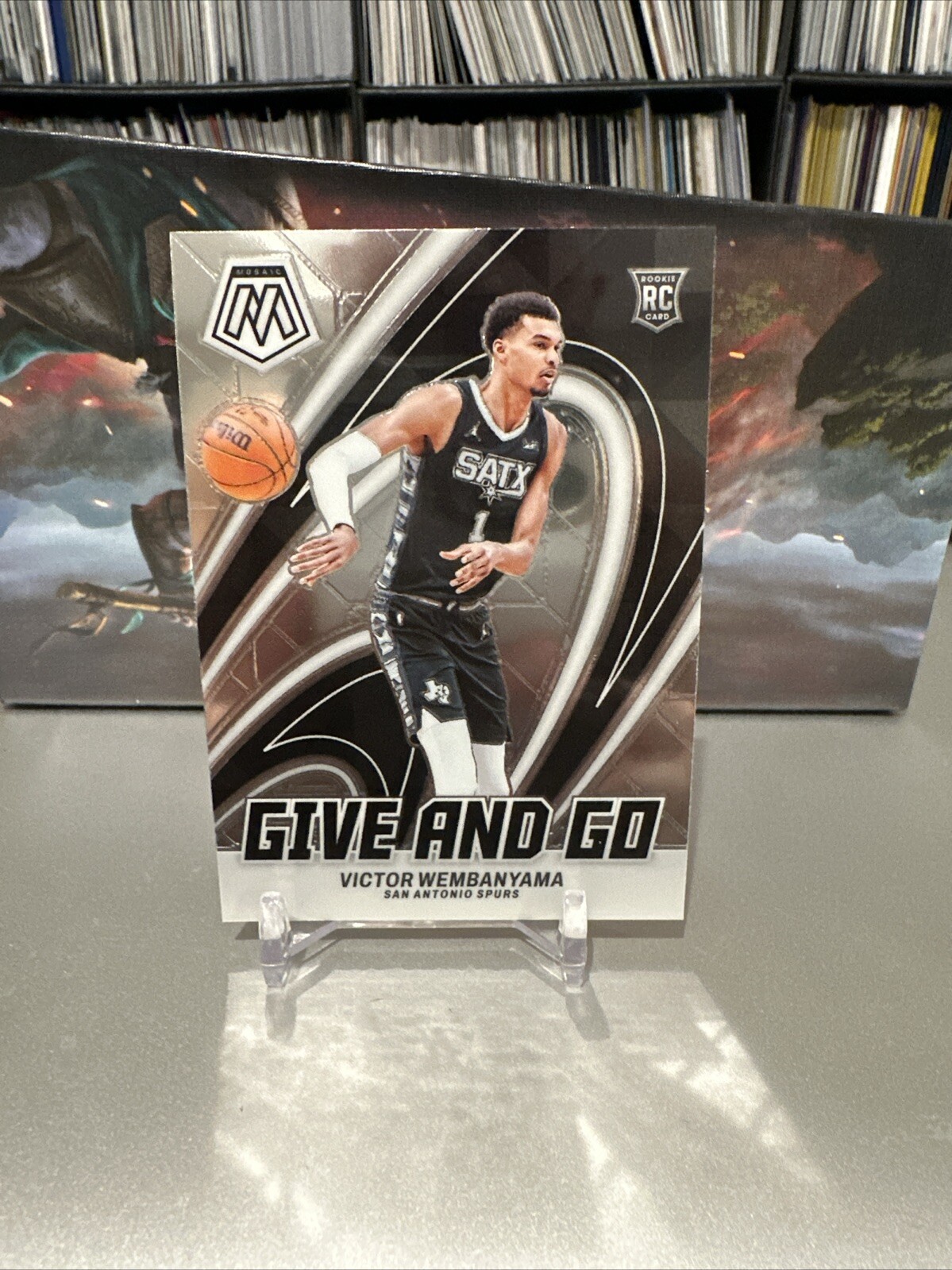 2023-24 Panini Mosaic Victor Wembanyama RC #12 Give and Go Rookie Card