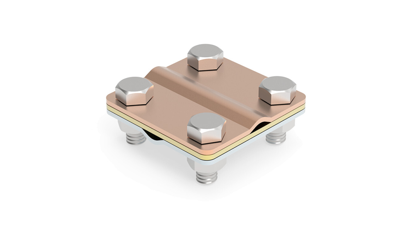 4-hole cross connector M8x20 1.1 CU/OC /90100106/ /T2UK