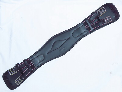 FSS Leder breite Brust Druckentlastung Komfort gepolstert GEFORMTE Dressur Gürtel Neu