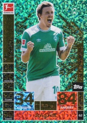 062 SV WERDER BREMEN - KRUSE MAX - GERMANY FOIL CARD TOPPS BUNDESLIGA 2019