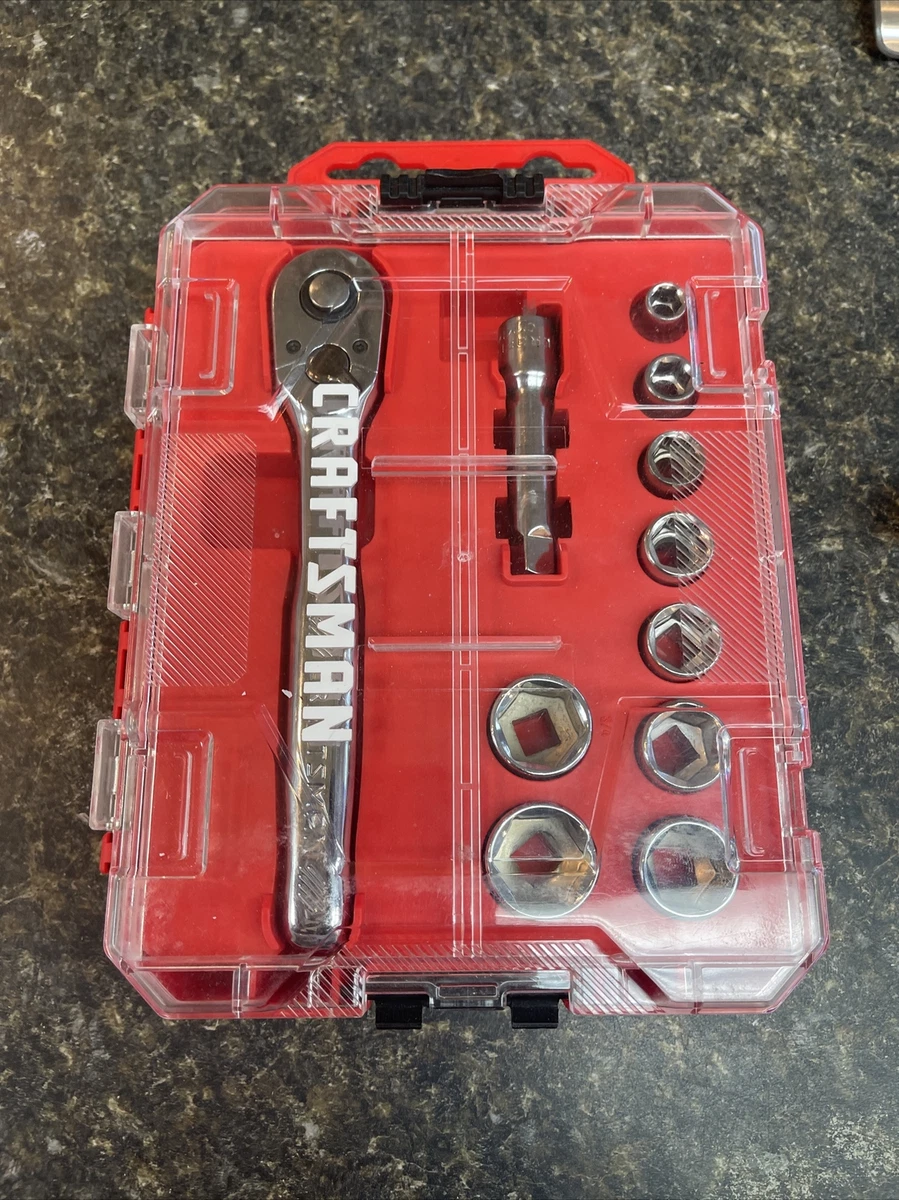 CRAFTSMAN 11 Piece Standard SAE 3 8 in Drive 6 point Set Shallow Socket Set