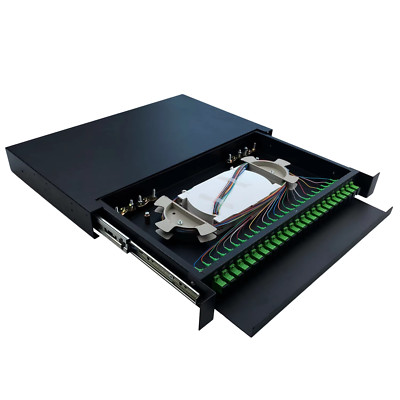 19'' Rack Mount Optical Distribution Frame ODF 24 Port SC APC Sliding Fiber Optic