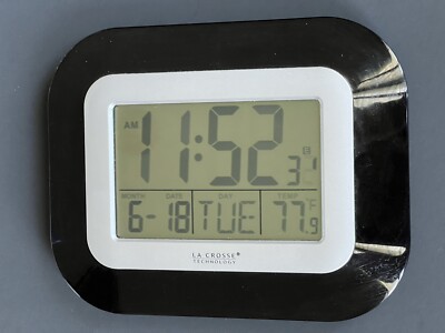 La Crosse Technology WT-8005 Atomic Digital Wall Clock with Indoor