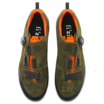 Fizik X5 Terra - Suede Military Green / Orange Fluo - EU 
