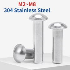 304 Stainless Steel Solid Round Pan Head Rivets M2 M2.5 M3 M4 M5 M6 M8