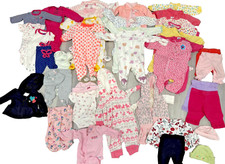 New Baby Girl Carters Clothes Lot Bundle Size Newborn 49 pieces