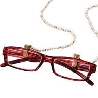 Gold Tone Faux Pearl Eyeglass Chain Holder Lanyard Dressy Fashionable Elegant on sale Gold Tone Faux Pearl Eyeglass Chain Holder Lanyard Dressy Fashionable Elegant on sale