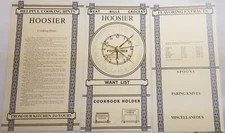 Door Cards Hoosier Sellers cabinet info antique vintage cooking chart guide old