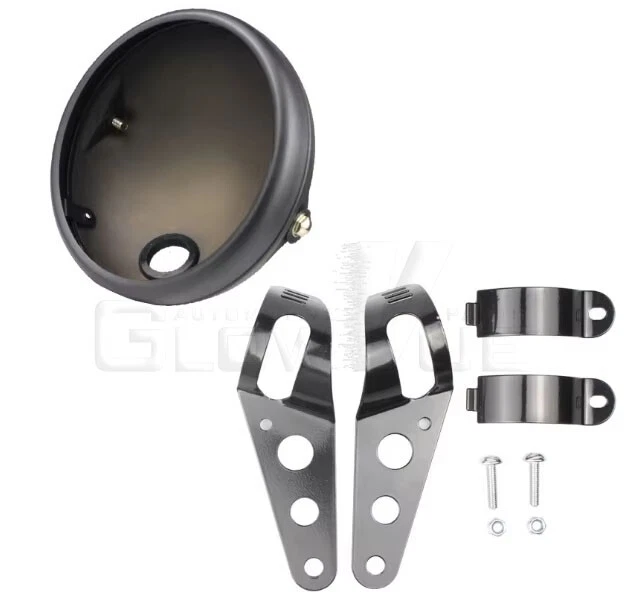 Cubo universal para faros de motocicleta de 7 pulgadas carcasa trasera con soporte de montaje Foto 2 de 4