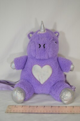 Wonder Nation Purple Unicorn Plush One Size Backpack T14
