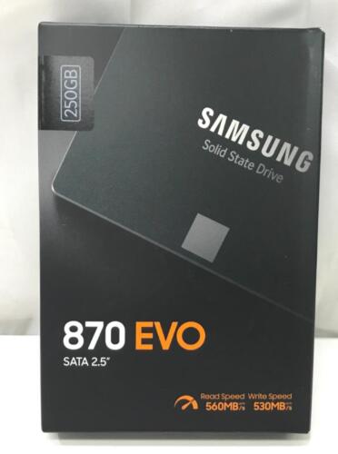 NEW Samsung 870 EVO Sata 2.5 inch Solid State Drive 250 GB Black RRP$95 - Picture 1 of 4