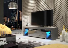 Dark Grey Living Room Furniture I Grey Gloss Doors I TV Unit Display Cabinet