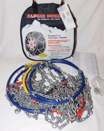 1547 Alpine Premier Diamond Pattern Tire Chains, 1 Pair - Used