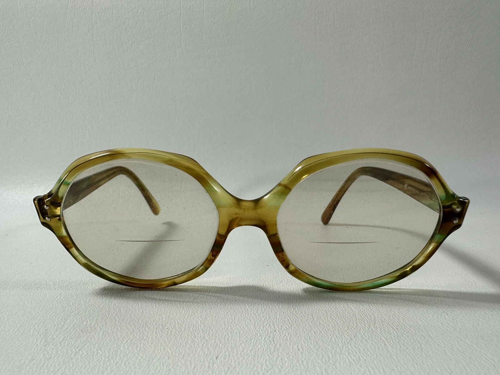 Vintage Retro Round Large Frames Multicolored American Optical 5.5