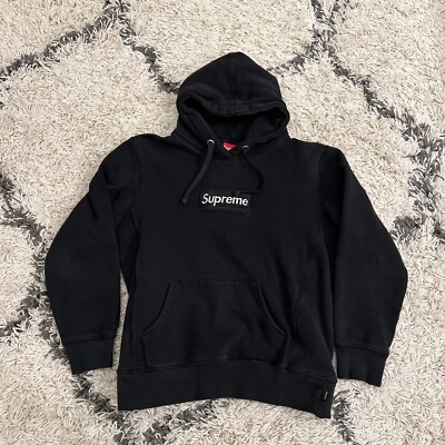 トップス supreme Box Logo Hooded Sweatshirt M Supreme Cross Box Logo Hoodie Black Size Large | eBay