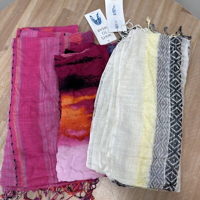 Curations Caravan Oversized Neck Wraps Multifuntional Set of 3