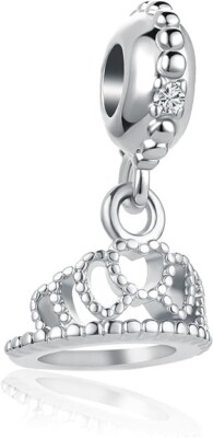 Pandora Charms Bracelet Princess Queen Crown Charm Silver Jewelry Birthday Gifts