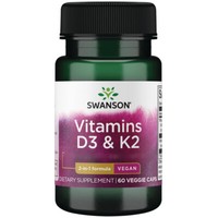 Swanson, Vitamin D3 & K2, 2,000 Iu & 75Mcg, 60 Kapseln (Blitzversand)