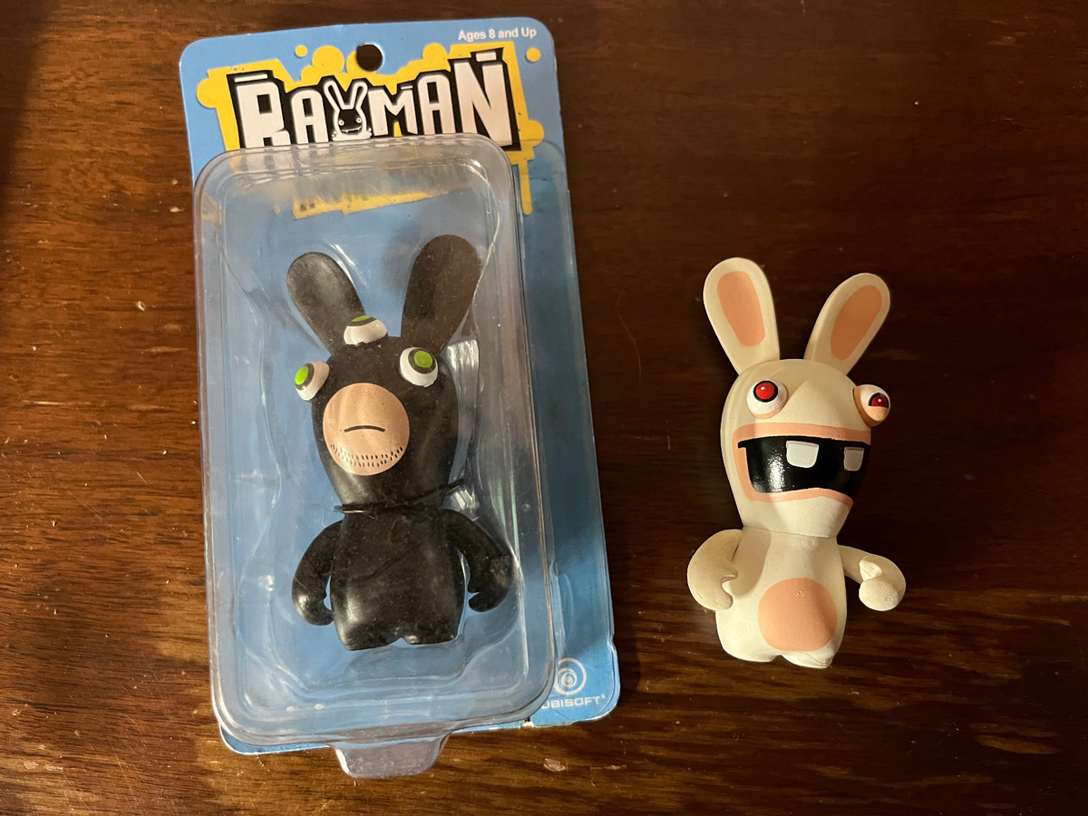 Ubisoft RAYMAN Raving Rabbids NECA 2008 Vinyl Figures - Lot of 2