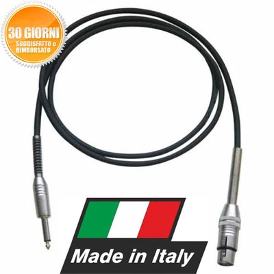 BESPECO Cavo Audio Microfono Jack 6,3 mm Mono o Stereo / Canon Femmina